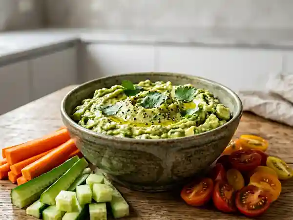 Guacamole onctueux et ses bâtonnets croquants - Photo de présentation