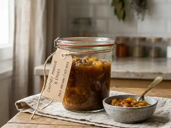Chutney fondant en conserve longue durée - Photo de présentation