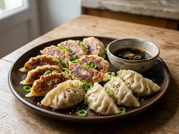Gyozas croustillants au porc et chou - Photo de présentation