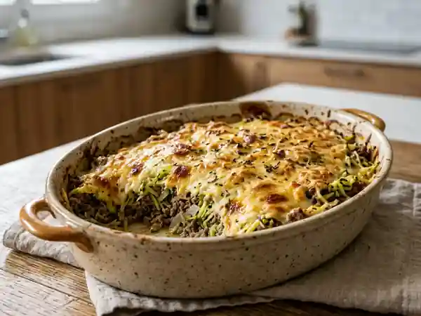 Gratin fondant de bœuf et courgettes râpées - Photo de présentation