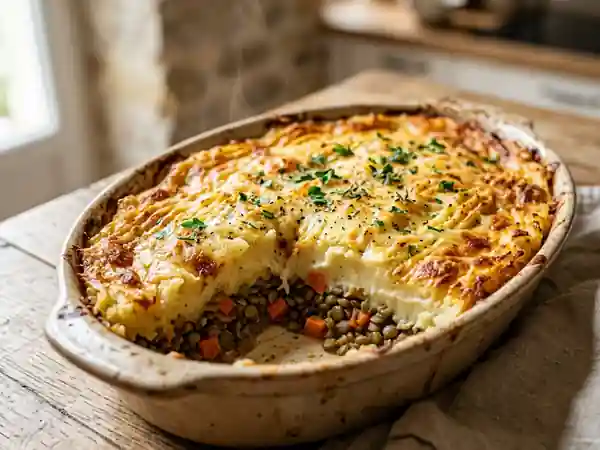Hachis parmentier aux lentilles et purée onctueuse - Photo de présentation