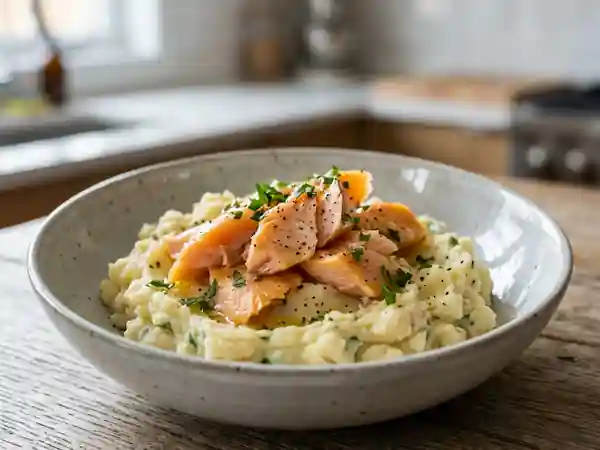 Haddock fumé et son écrasé de pommes de terre - Photo de présentation