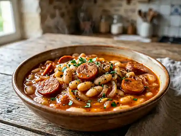 Cocotte de haricots blancs au chorizo fumé - Photo de présentation