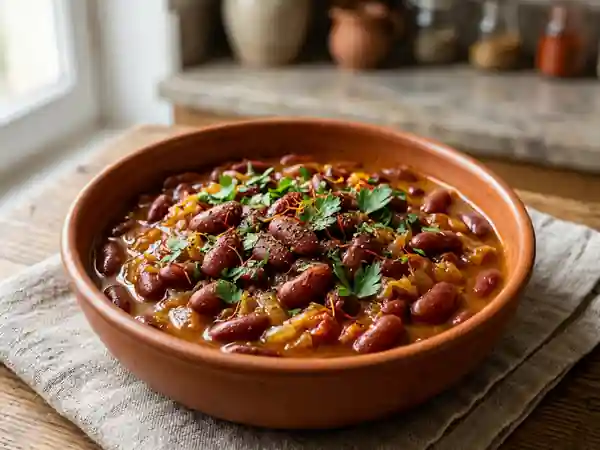 Haricots rouges fondants au safran précieux - Photo de présentation