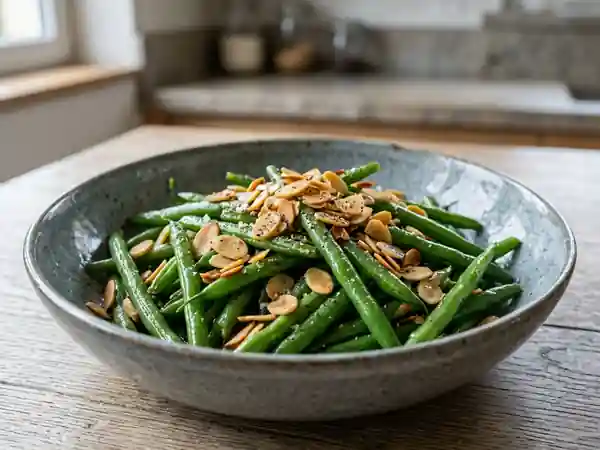 Haricots verts croquants au beurre noisette - Photo de présentation