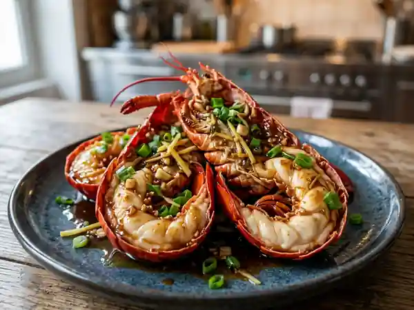 Homard laqué au gingembre et sésame - Photo de présentation