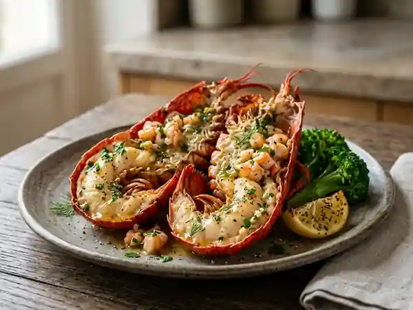 Homard charnu au beurre de crevettes fondu - Photo de présentation
