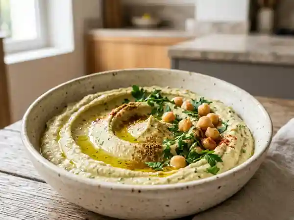 Houmous crémeux au persil frais : recette facile et rapide - Photo de présentation