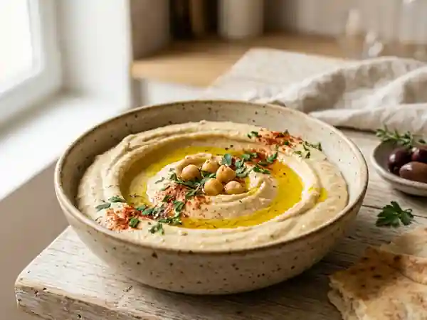 Houmous libanais onctueux et soyeux - Photo de présentation