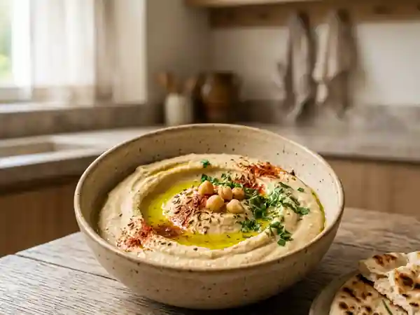 Houmous crémeux au tahini et cumin - Photo de présentation