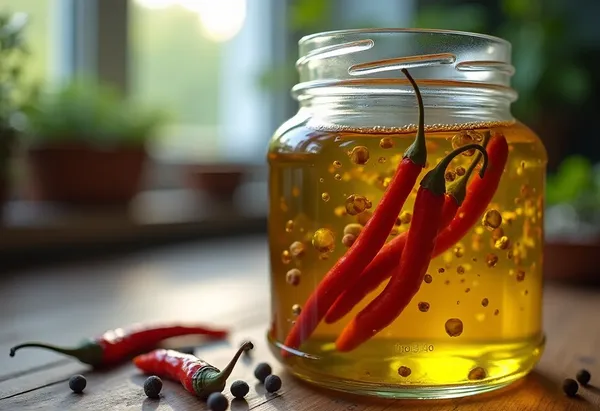 Huile piquante maison : recette facile et savoureuse