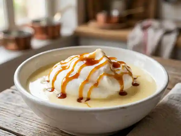 Ile flottante classique : dessert léger et gourmand - Photo de présentation
