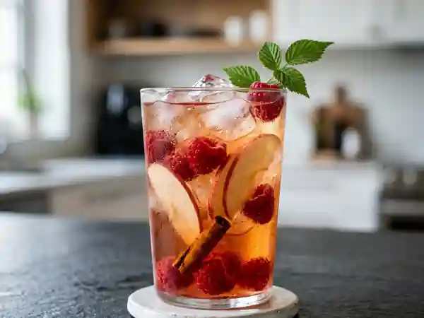 Pomme-cannelle glacée aux framboises acidulées - Photo de présentation