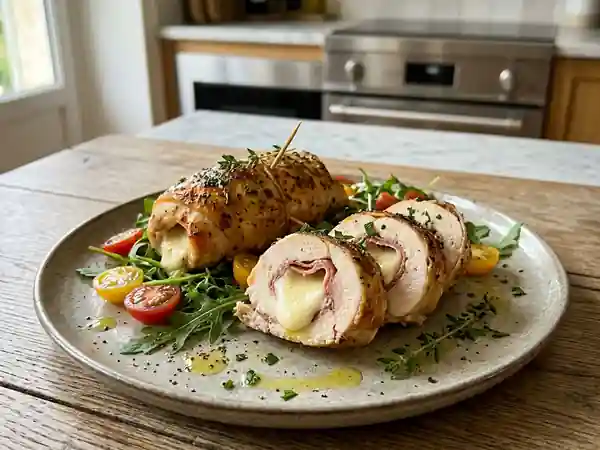 Involtinis de poulet au fromage de chèvre fondant : recette facile et gourmande - Photo de présentation