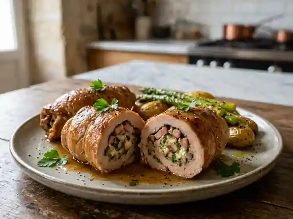 Involtinis de veau forestiers et fromage fondu - Photo de présentation