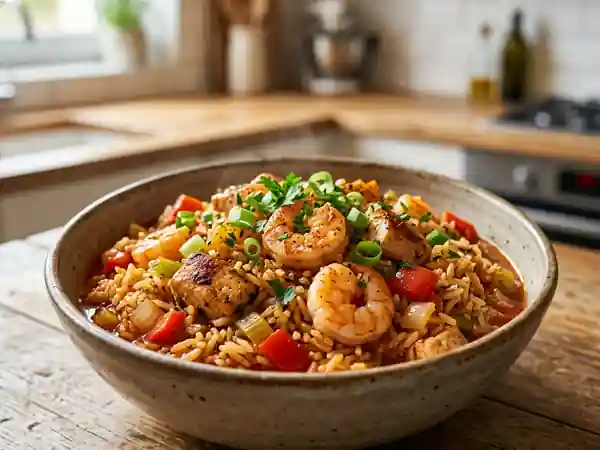 Jambalaya Créole au Poulet et Crevettes - Photo de présentation