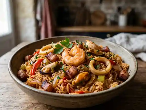 Jambalaya Créole au Lard et Fruits de Mer - Photo de présentation