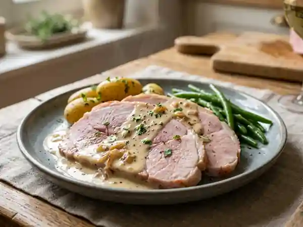 Jambon à la Chablisienne Sauce Onctueuse - Photo de présentation