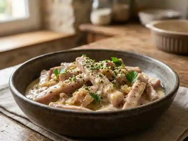 Jambon Fondant Sauce Crème et Whisky - Photo de présentation