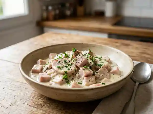 Émincé de jambon à la crème fondante - Photo de présentation