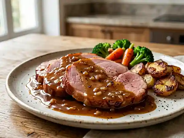 Jambon à la sauce Madère : recette savoureuse et facile - Photo de présentation