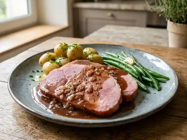 Jambon au Porto et sa Crème Onctueuse - Photo de présentation