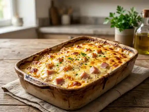 Jambon braisé au gruyère fondant et crème onctueuse - Photo de présentation