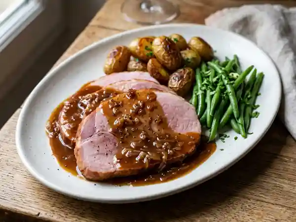 Jambon au Madère et sa Sauce Soyeuse - Photo de présentation