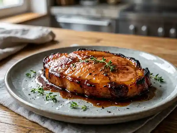 Jambon caramélisé au cola et sucre roux - Photo de présentation