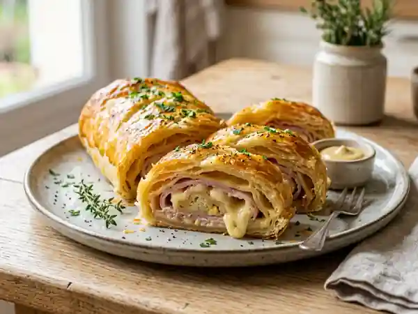 Feuilleté Croustillant Jambon et Fromage Fondant - Photo de présentation