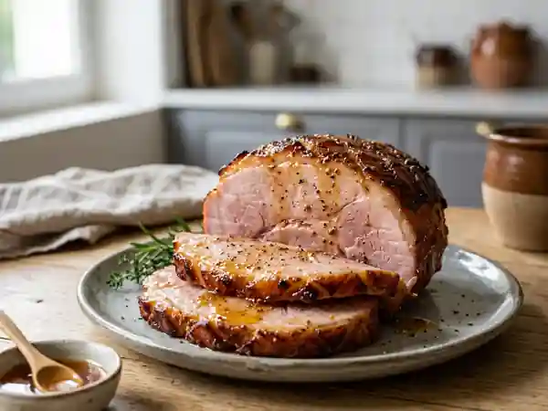 Jambon Rôti Laqué au Miel et Moutarde - Photo de présentation