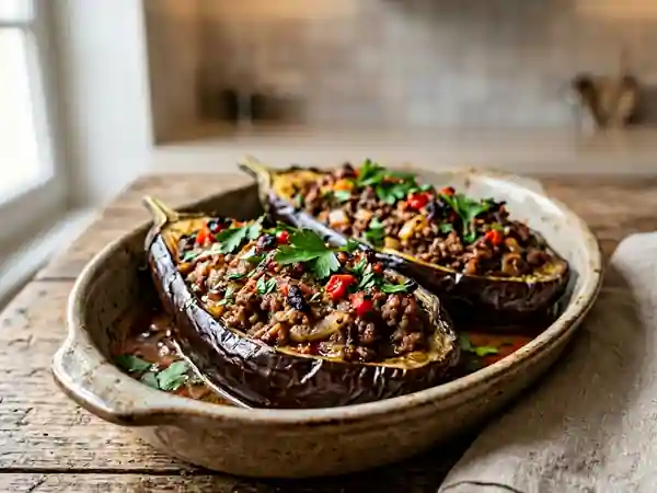 Karni Yarik : Aubergines Farcies à la Turque, Recette Authentique et Savoureuse - Photo de présentation