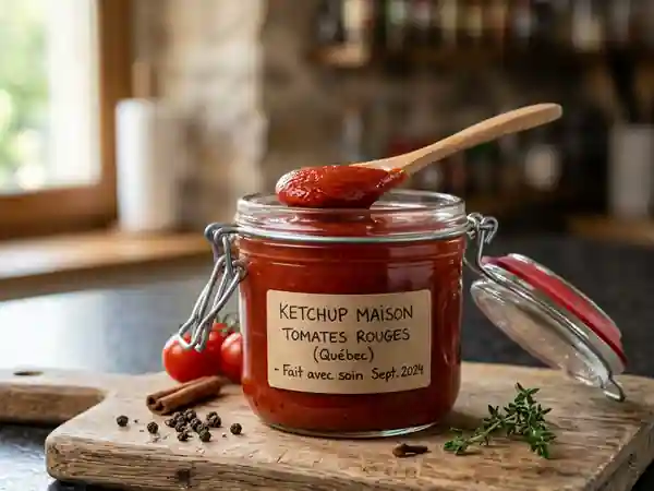 Ketchup de Tomates Québécois Épicé et Velouté - Photo de présentation