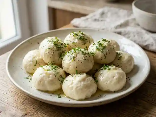 Kluski na parze : Pâtes Polonaises Vapeur Moelleuses et Savoureuses - Photo de présentation