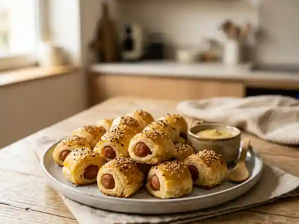 Feuilletés de Knackis croustillants au sésame - Photo de présentation