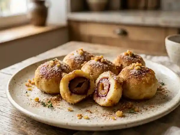 Knedle fondants aux prunes et cannelle - Photo de présentation