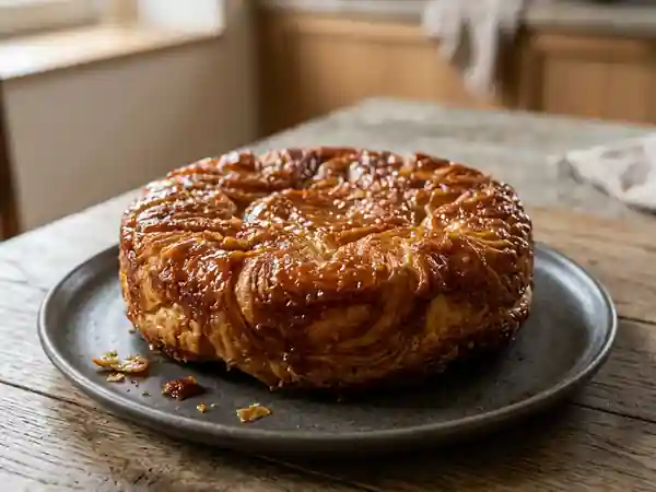 Kouign-Amann doré, beurre salé et caramel - Photo de présentation