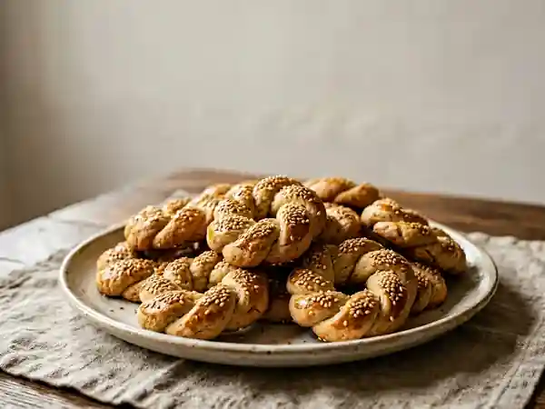 Koulourakia Grecs Traditionnels : Biscuits Croquants au Beurre et Orange - Photo de présentation