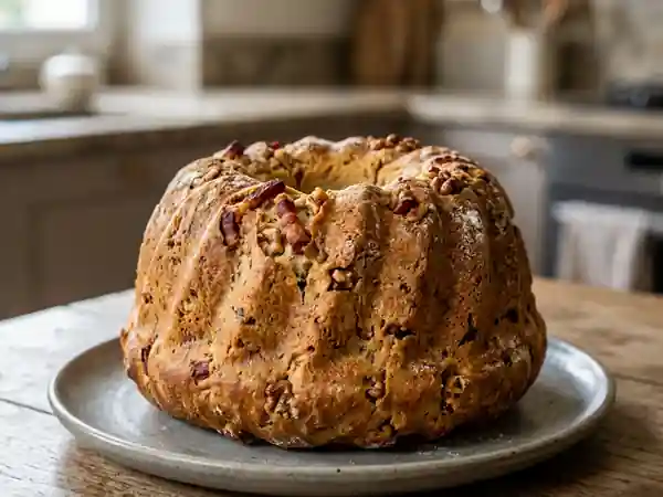 Kugelhopf salé au lard croustillant et noix croquantes - Photo de présentation