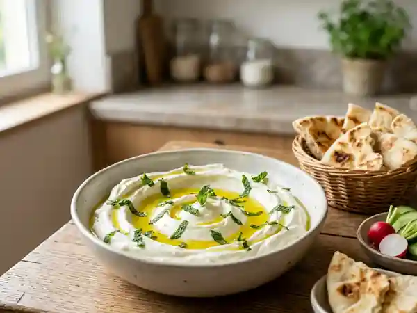 Labneh crémeux à l'huile d'olive - Photo de présentation