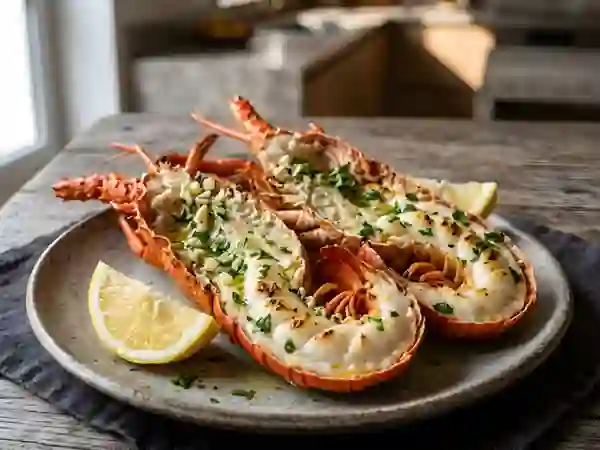 Langouste Grillée au Beurre d'Ail et Citron - Photo de présentation