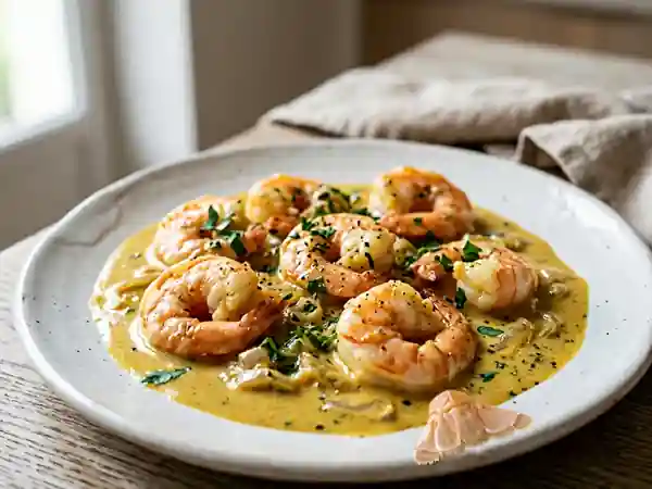 Langoustines sauce crémeuse au curry : recette raffinée et facile - Photo de présentation