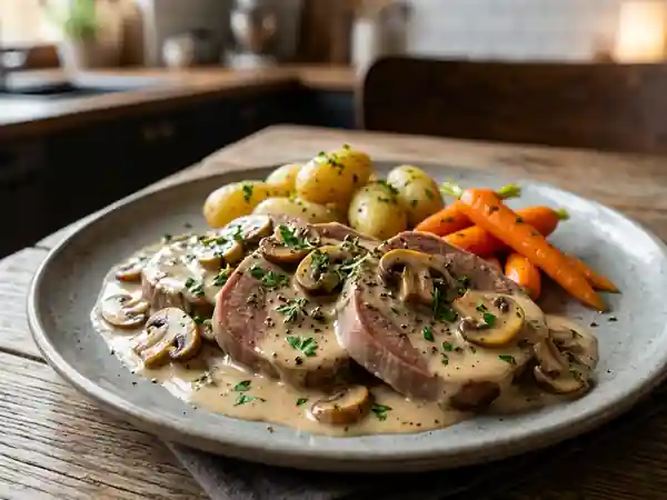 Langue de bœuf fondante aux champignons - Photo de présentation