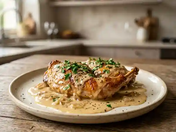 Lapin à la Bressane : Recette Traditionnelle Savoureuse et Facile - Photo de présentation