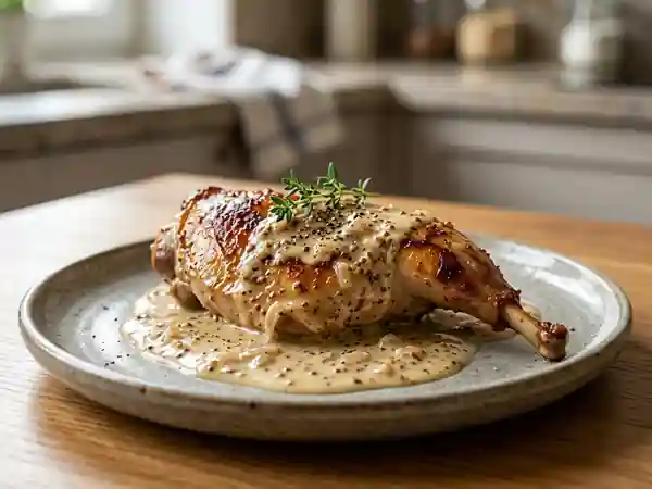 Lapin à la moutarde à l'ancienne : recette savoureuse et facile - Photo de présentation
