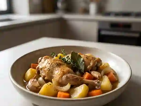Lapin à la paysanne et ses légumes - Photo de présentation