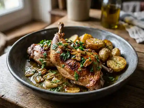 Lapin à l'ail à l'espagnole : recette traditionnelle savoureuse - Photo de présentation