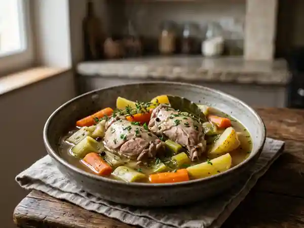 Lapin en pot-au-feu fondant aux légumes - Photo de présentation