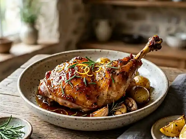 Lapin Rôti, Laqué au Miel et Citron - Photo de présentation