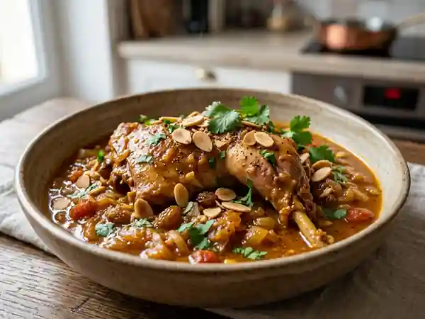 Lapin fondant aux épices douces et amandes - Photo de présentation